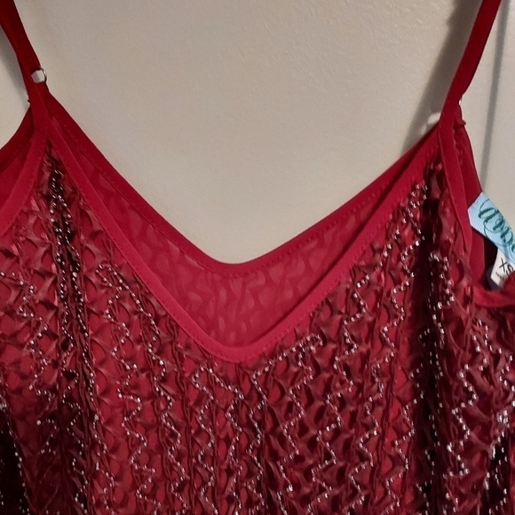 Francesca XS Beaded tank top burg - Picture 5 of 13